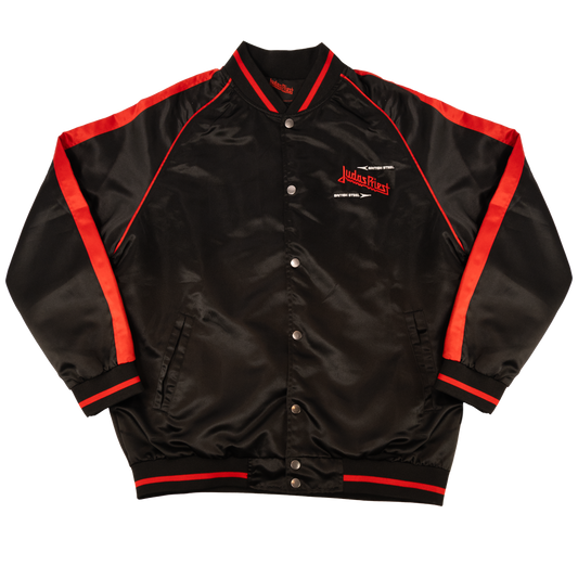 British Steel 1980 US Tour Satin Bomber Jacket