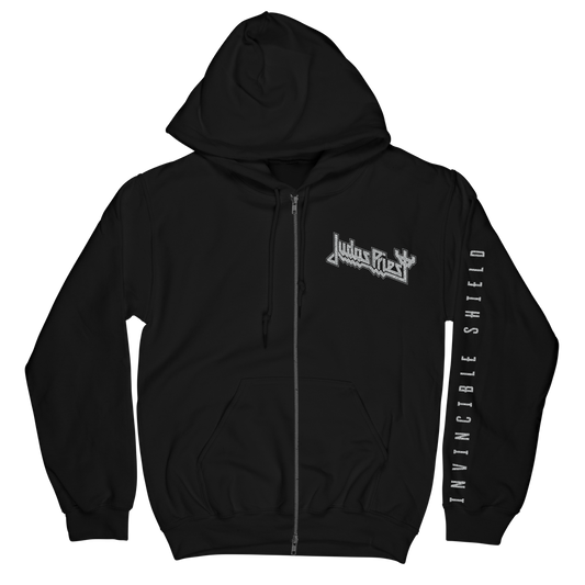 Invincible Shield Silver Metallic Zip Hoodie