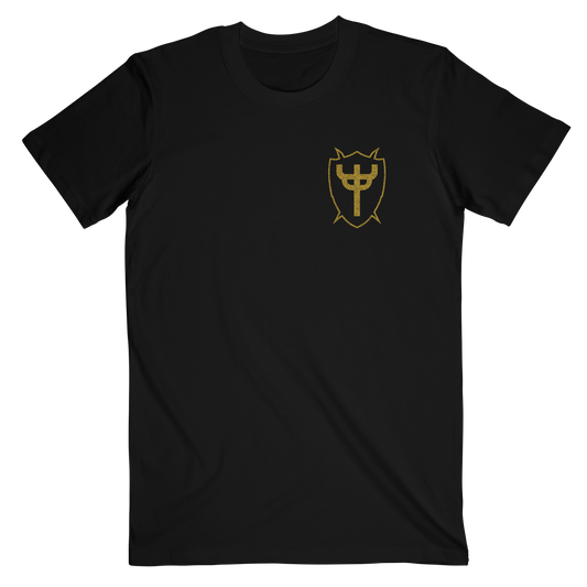 Invincible Shield Logo Fork Shield Black Tee