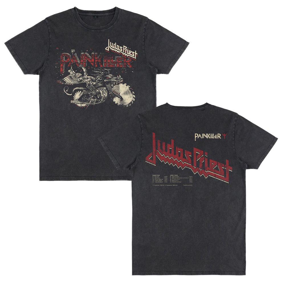 Painkiller Vintage Wash Anniversary Tracklist Tee